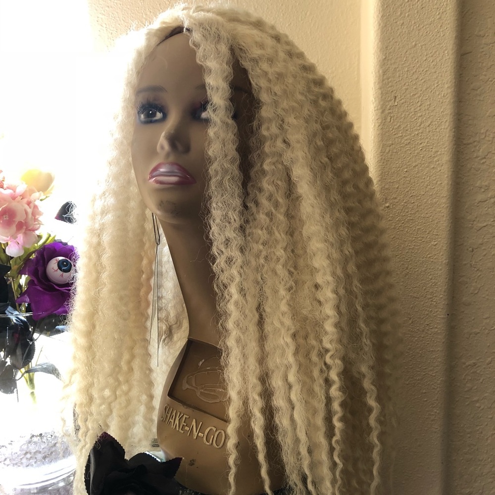 Blonde Textured Curly Afro Wig